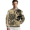 customized new orleans saints fishing art gold jacket high quality