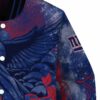customized new york giants praying hands blue jacket premium grade