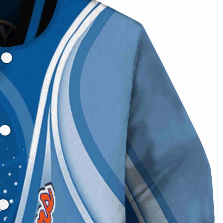 customized new york islanders wave patterns blue jacket premium grade