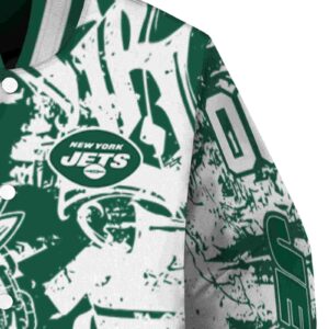 customized new york jets fishing art green jacket premium grade