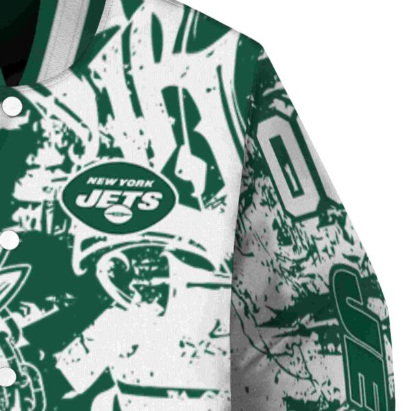 customized new york jets fishing art green jacket premium grade