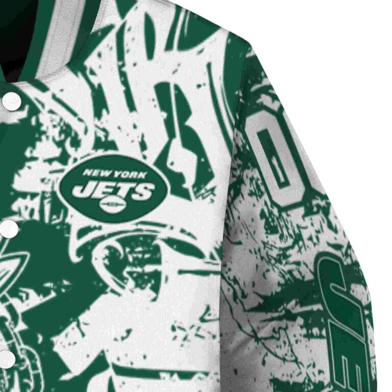 customized new york jets fishing art green jacket premium grade