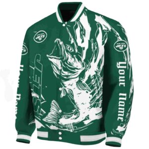 customized new york jets fishing passion green white jacket best selling