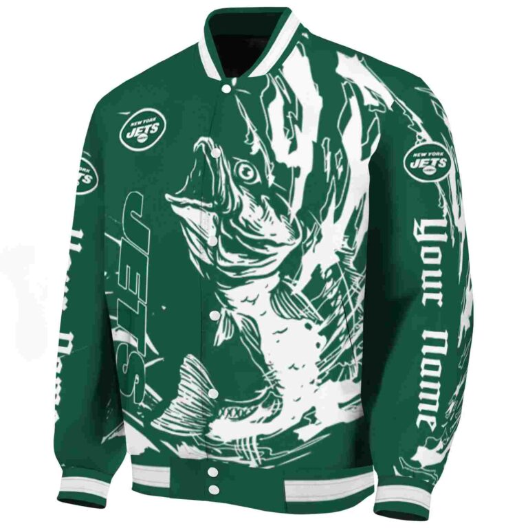 customized new york jets fishing passion green white jacket best selling