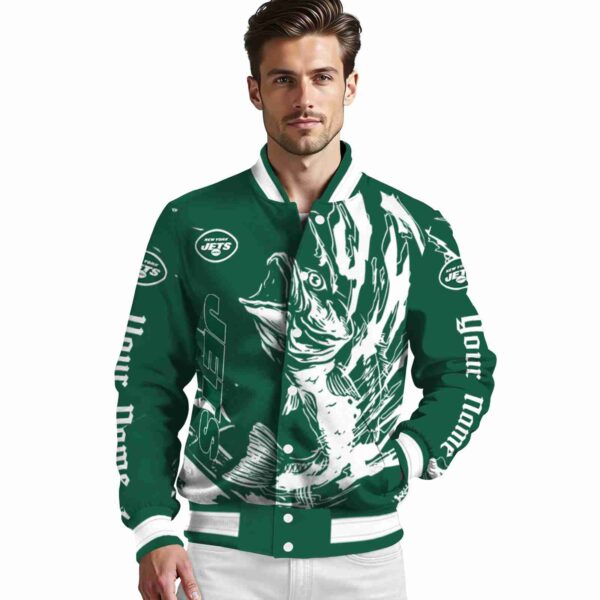 customized new york jets fishing passion green white jacket high quality