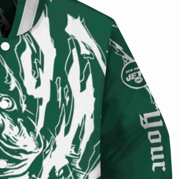 customized new york jets fishing passion green white jacket premium grade