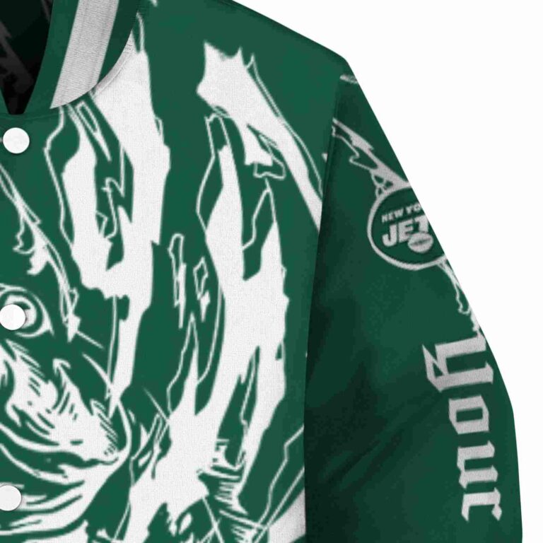 customized new york jets fishing passion green white jacket premium grade