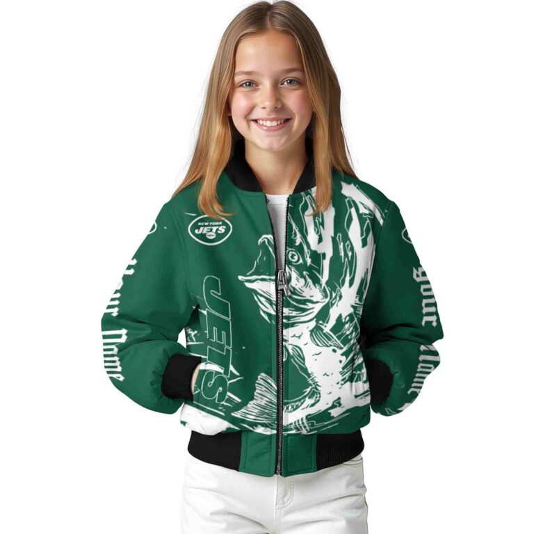 customized new york jets fishing passion green white jacket top rated