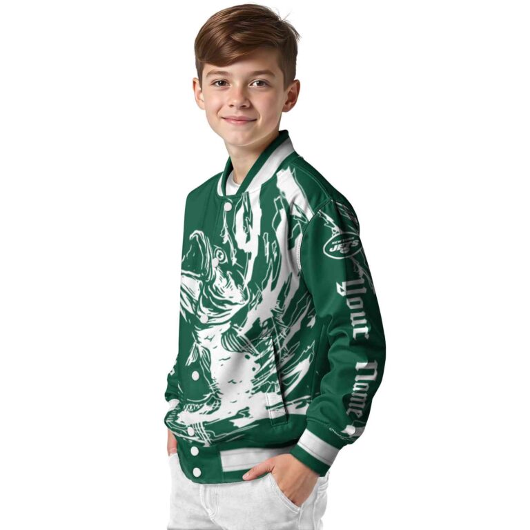 customized new york jets fishing passion green white jacket trendy