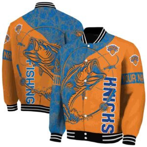 customized new york knicks fishing rod orange jacket fashion forward