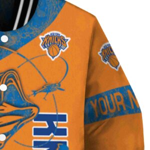 customized new york knicks fishing rod orange jacket premium grade
