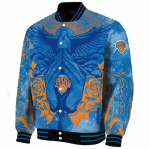 customized new york knicks praying hands blue jacket best selling