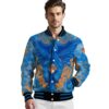 customized new york knicks praying hands blue jacket high quality