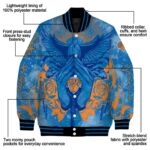 customized new york knicks praying hands blue jacket best selling
