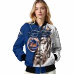 customized new york mets jesus tears blue white jacket best selling