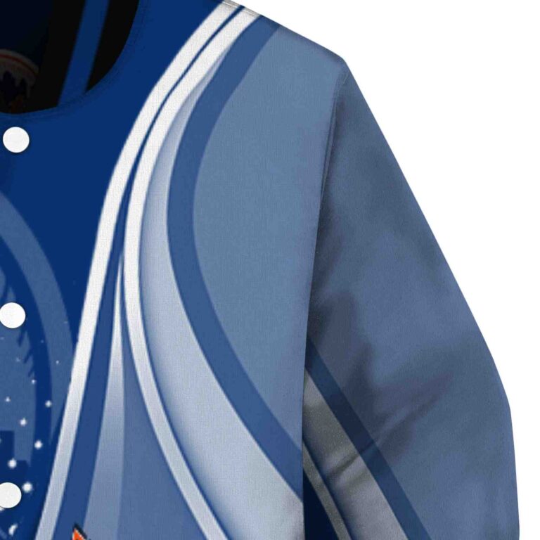 customized new york mets wave patterns blue jacket premium grade