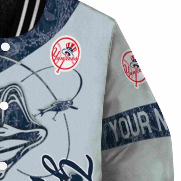 customized new york yankees fishing rod gray jacket premium grade