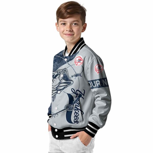 customized new york yankees fishing rod gray jacket trendy