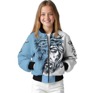 customized north carolina tar heels jesus tears light blue white jacket top rated