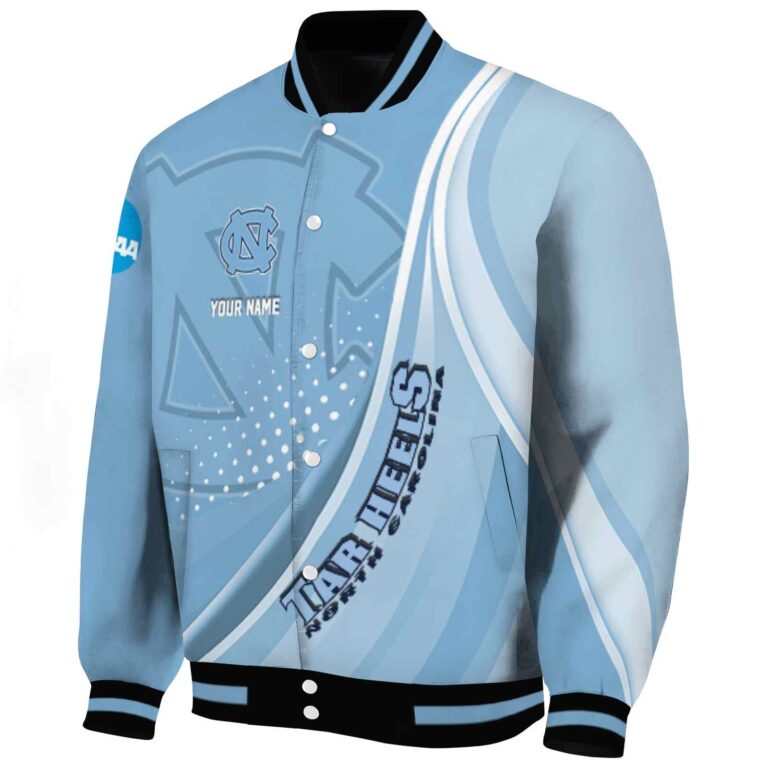 customized north carolina tar heels wave patterns light blue jacket best selling
