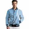 customized north carolina tar heels wave patterns light blue jacket high quality