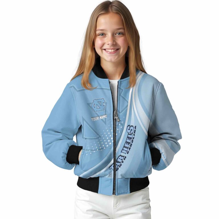 customized north carolina tar heels wave patterns light blue jacket top rated