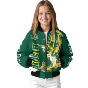 customized north dakota state bison fishing passion green white jacket top rated