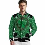 customized north texas mean green heart explosion green jacket best selling