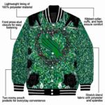 customized north texas mean green heart explosion green jacket best selling