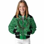 customized north texas mean green heart explosion green jacket best selling