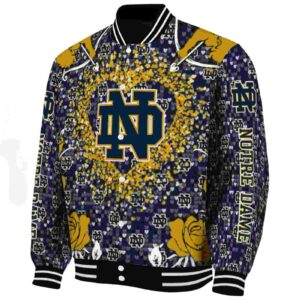 customized notre dame fighting irish heart explosion navy jacket best selling