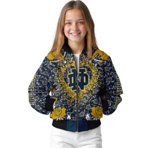 customized notre dame fighting irish heart explosion navy jacket top rated