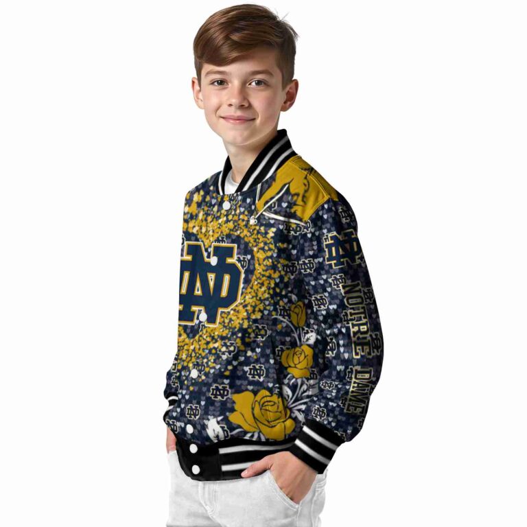 customized notre dame fighting irish heart explosion navy jacket trendy