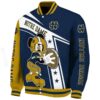 customized notre dame fighting irish mickey football navy white jacket best selling