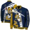 customized notre dame fighting irish mickey football navy white jacket fashion forward