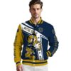 customized notre dame fighting irish mickey football navy white jacket high quality