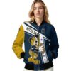customized notre dame fighting irish mickey football navy white jacket latest model