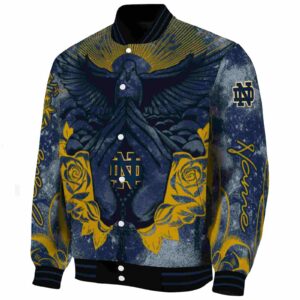 customized notre dame fighting irish praying hands navy jacket best selling