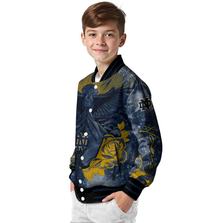 customized notre dame fighting irish praying hands navy jacket trendy