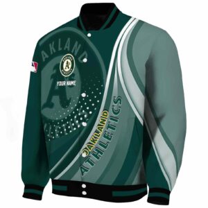 customized oakland athletics wave patterns green jacket best selling