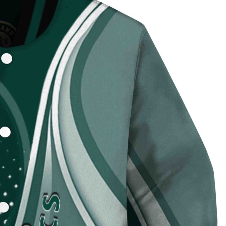 customized oakland athletics wave patterns green jacket premium grade