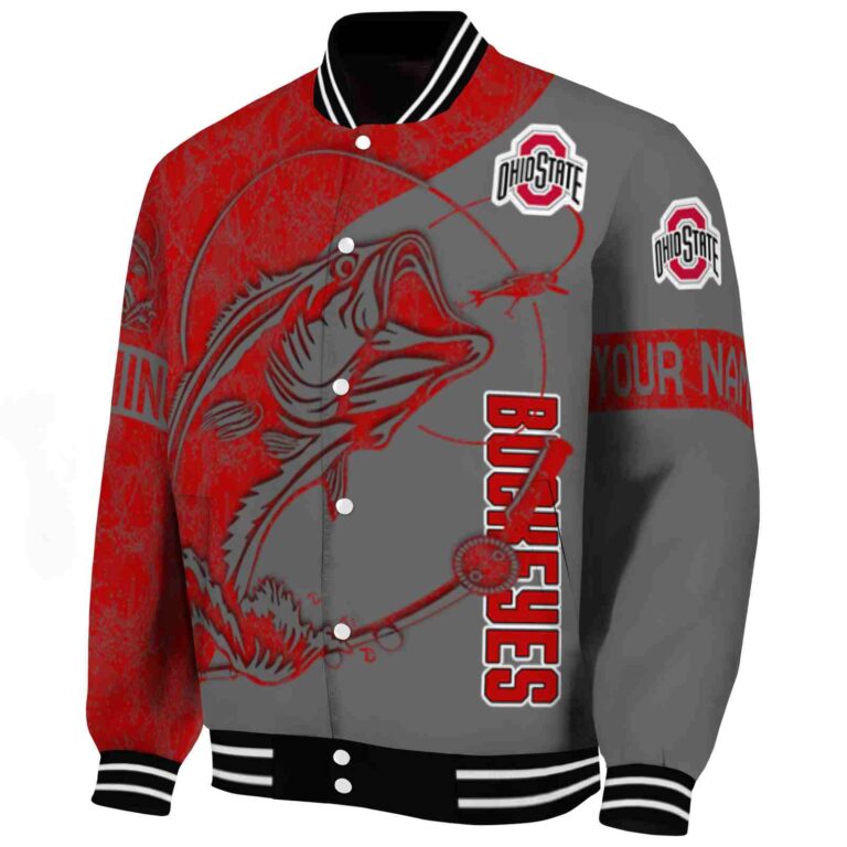customized ohio state buckeyes fishing rod gray jacket best selling