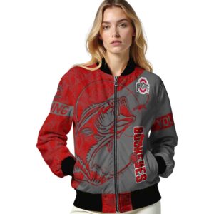 customized ohio state buckeyes fishing rod gray jacket latest model