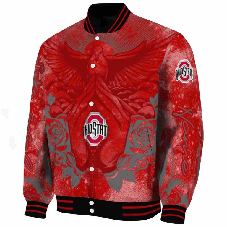 customized ohio state buckeyes praying hands scarlet jacket best selling