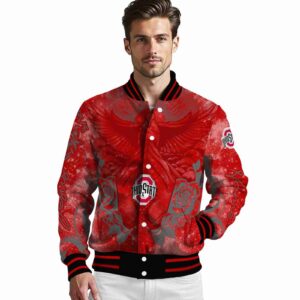 customized ohio state buckeyes praying hands scarlet jacket high quality