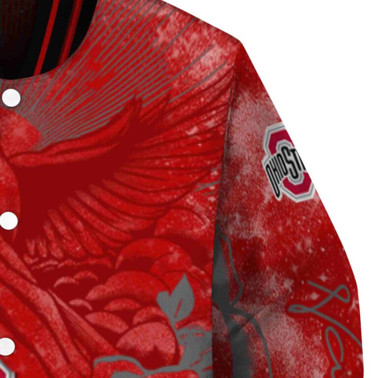 customized ohio state buckeyes praying hands scarlet jacket premium grade