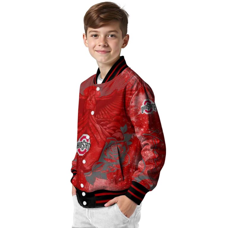 customized ohio state buckeyes praying hands scarlet jacket trendy