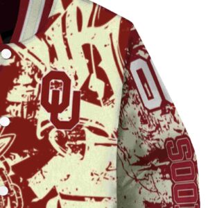 customized oklahoma sooners fishing art crimson jacket premium grade