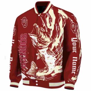 customized oklahoma sooners fishing passion crimson white jacket best selling