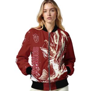 customized oklahoma sooners fishing passion crimson white jacket latest model